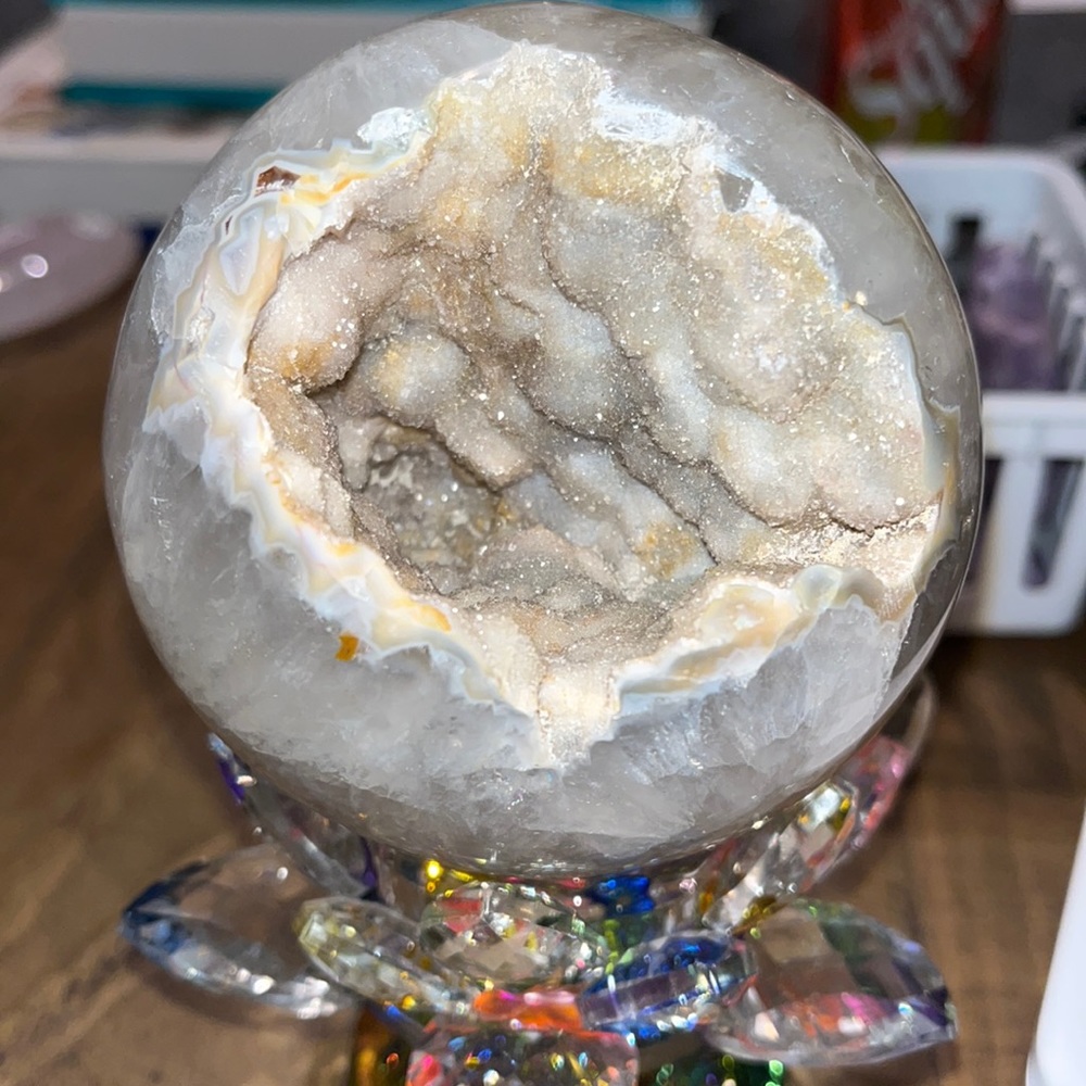 2lb Druzy Agate crystal sphere